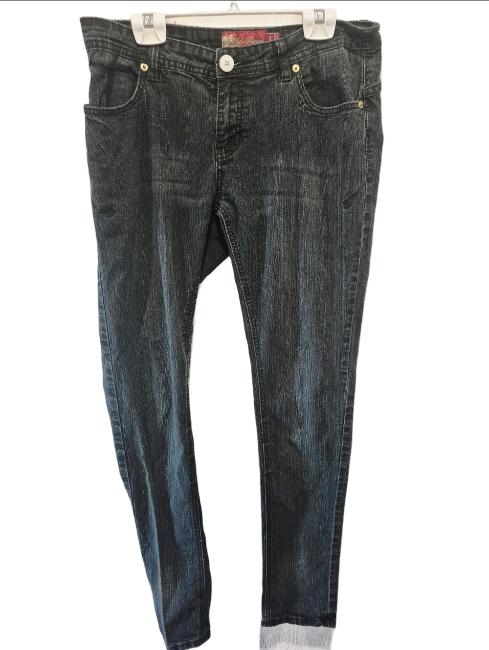 Vintage Apple Bottoms Jeans Embroidered Apple Back Pockets Dark Wash Y2K 9/10